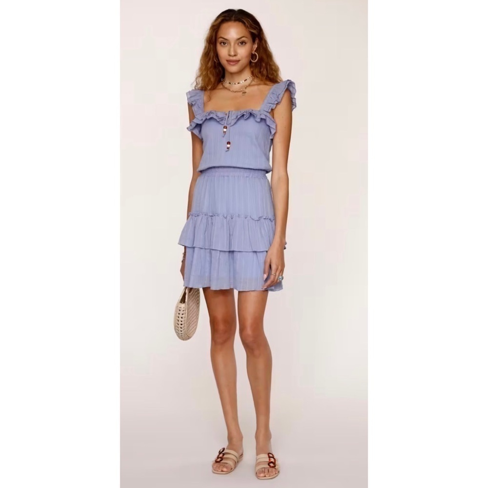 NWT Heartloom Revolve Rianne Dress in Pond light blue romantic tiered short S - Picture 14 of 14